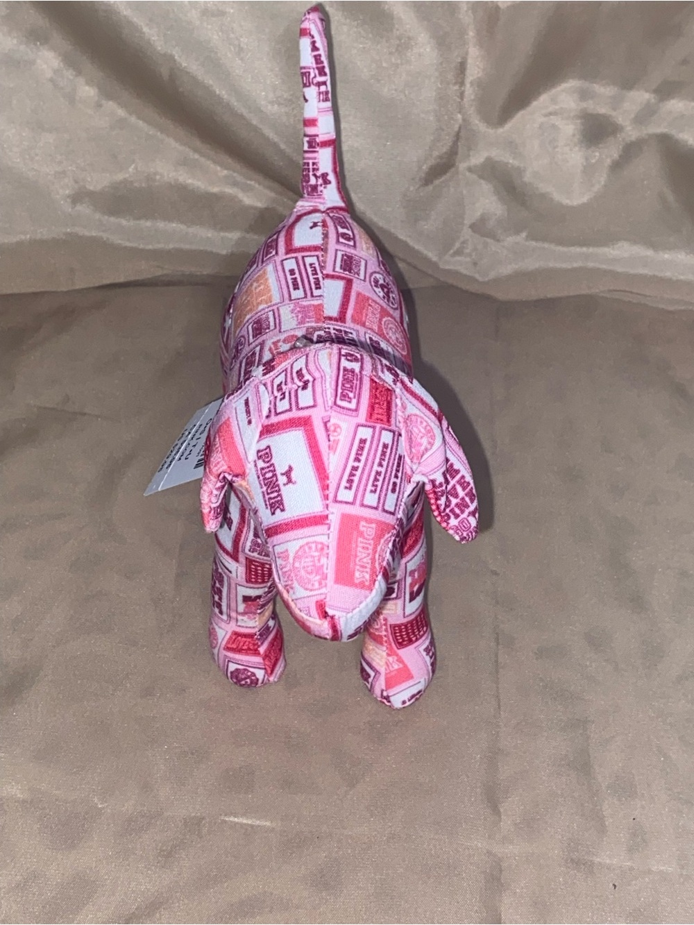 PINK Victoria's Secret Pink Patterned Plush Dog Stuffed Animal